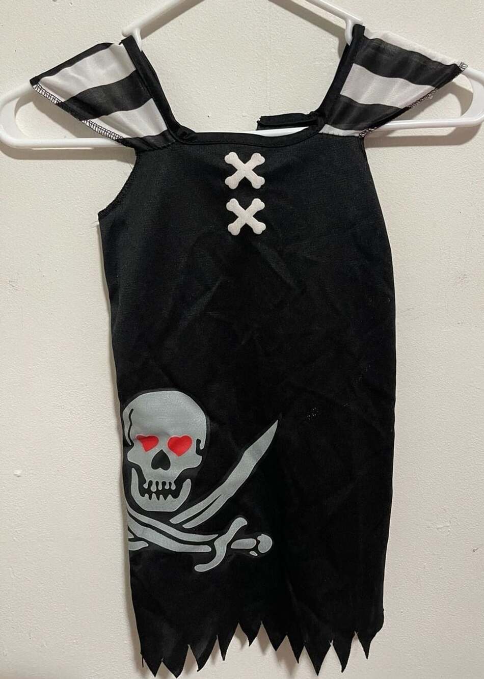 Rubie's Pirate Halloween Costume Tunic Size Small Black Skull Swords
